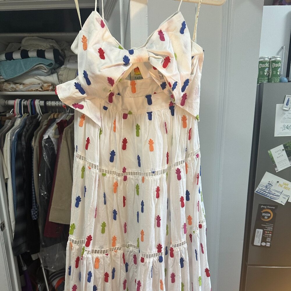 Farm rio Pineapple Midi Dress Size S